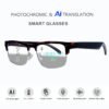 AI Smart Glasses, Smart Glasses With 160 Languages Real Time Translation Support, Chat GPT System, Hvesbsfsy New Multi-functional Audio Glasses For Men And Women, Built-in Microphone And Speaker, HD Voice Calls And HIFI Music Quality