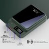 Magnetic Wireless Charging Power Bank, 5000/10000mAh Battery 15W Fast Wireless Charging 22.5W PD Fast Charging Power Bank, 2 Outputs And Dual Input External Battery Pack for Ios 16/15/14/13/12/11 And Other Android Universal