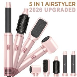 Air Styler Set Hair Styler 5in 1 Hair Dryer Brush with Curl, Straighten, Volumise, Smooth And Hair Dryer Brushes for Styling, Hot Hair Styler for All Hair