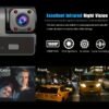1080P Triple Camera Dash Cam, Car Camera with IR Night Vision, 170° Wide Angle Car DVR Camera, 16GB/32GB TF Card Optional, Loop Recording, G-Sensor | 2-Inch IPS Screen Dual Lens Car Dashboard Video Cam, 24H Parking Mode, Christmas Gift
