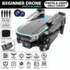 TONG LI Remote Control Airplane for Adults, Portable Foldable Quadcopter Drone, No Camera/Single Camera/Dual Camera Options, Gift, HD Aerial Photography, Headless Mode, 3D Flips, Electronic Gyro Stabilization, Gesture Selfie, Waypoint Flight, One-Key