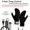 Intelligent Temperature-controlled Electric Heating Gloves, with Three-level Intelligent Temperature Adjustment, Double-sided Heating. It Features a Touch Screen Design and Is a Great Gift for Winter.