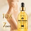 Bee Venom Body Firming Oil, Containing Rosemary Extract, Firming Cream with A Warming Effect, Body Sculpting Cream, Firming Care for The Body Contours, Hydrating& Tightening Body Massage Oil, Improving Skin Loose Aging, Accumulation Appearance