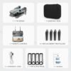 TONG LI Remote Control Airplane for Adults, Portable Foldable Quadcopter Drone, No Camera/Single Camera/Dual Camera Options, Gift, HD Aerial Photography, Headless Mode, 3D Flips, Electronic Gyro Stabilization, Gesture Selfie, Waypoint Flight, One-Key