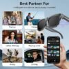 Smart AI Recognition Glasses with Built-In Camera, Clear Photo Capture, Wireless Hands-Free Music And Calls, UV Protection Shades, Comes with Interchangeable Spare Lenses