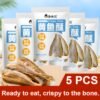 Premium Yellow Fish Crisps - 5 Pack (30g Each) | Crispy Whole Fish Snacks | Ready-to-Eat Asian Seafood Treat