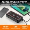 Soulor Car Jump Starter, 3000A to 6000A Portable Starter Power Supply, 2-In-1 Inflatable for All-In-One Multi-Functional Upgraded Version, 12V Quick Start Car, Suitable for All Cars, LED Emergency Lights, Compass, USB Input/Output