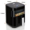 8.5QT/3.2QT Air Fryer, Upgraded Large Capacity Suitable For 5-6 People, Smart Touch Screen For Easy Operation With 8 Preset Functions, Non-stick Coating For Easy Cleaning, Kitchen Accessories, Toaster Oven, Deep Fryer, Air Fryers, Kitchen