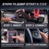 Soulor Car Jump Starter, 3000A to 6000A Portable Starter Power Supply, 2-In-1 Inflatable for All-In-One Multi-Functional Upgraded Version, 12V Quick Start Car, Suitable for All Cars, LED Emergency Lights, Compass, USB Input/Output