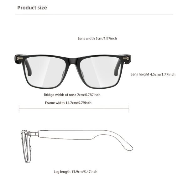 AI Smart Glasses, Smart Glasses With 160 Languages Real Time Translation Support, Chat GPT System, Hvesbsfsy New Multi-functional Audio Glasses For Men And Women, Built-in Microphone And Speaker, HD Voice Calls And HIFI Music Quality