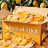 Dried Fruit Snacks, 4 Bags Dried Mango Slices, Sweet Tangy Chewy Mango Fruit Snacks for Office Snacks, Lunch Box, Tea Time, Back to School, Halloween Party Bowls And Christmas Gift Bags