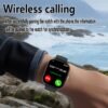 1.83-Inch Full Touch Silicone Strap Smart Sports Watch, Unisex Fitness Outdoor Pedometer, Multiple Watch Faces Available, Wireless Call, Multiple Sports Modes, Remote Camera, Alarm Function, TFT Display, Equipped with 260Mah Battery