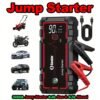 Soulor Car Jump Starter, 3000A to 6000A Portable Starter Power Supply, 2-In-1 Inflatable for All-In-One Multi-Functional Upgraded Version, 12V Quick Start Car, Suitable for All Cars, LED Emergency Lights, Compass, USB Input/Output