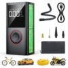 Portable Wireless Tire Inflator, 150PSI High-Pressure Air Compressor, 3x Faster Inflation, Digital Tire Pressure Display, 2000mAh X 2 High-Capacity Batteries, Auto-Stop When Full, Built-in LED Light, Multi-Function Inflation Nozzle