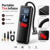 12000APortable Wireless Car Air Compressor Inflator Hand Pump with LED Lighting, Suitable for Cars/motorcycles/bicycles