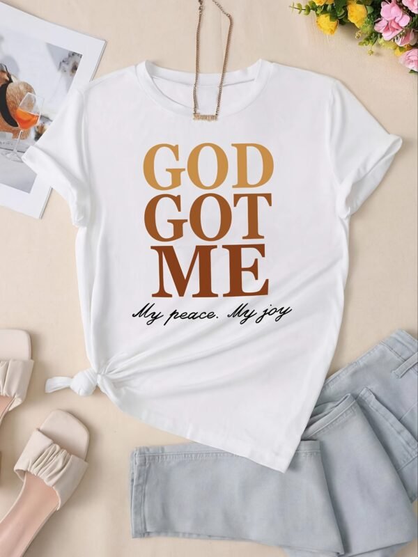 God Happy Print T-Shirt