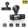 1080P HD Front And Cabin Dual-Camera Dash Cam, Equipped with 2-Inch IPS Screen, 170° Front Wide Angle And 140° Rear Wide Angle, ADAS Driving Assistance, G-Sensor, Loop Recording, Night Vision, 24-Hour Parking Mode - Sd Card Not Included