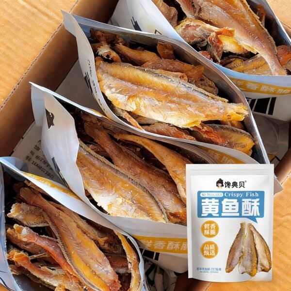 Premium Yellow Fish Crisps - 5 Pack (30g Each) | Crispy Whole Fish Snacks | Ready-to-Eat Asian Seafood Treat