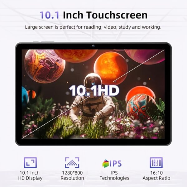 2 in 1 Android 15 Tablet Latest Tablets, 10.1 Inch Tablet 8GB RAM 128GB ROM, 2 in 1 Tablet with Keyboard, Case, Stylus, 8000Mah Long Battery Life, Tablet PC, 5G Wifi, 5MP 16MP Dual Camera, 1280 X 800 FHD IPS Screen, Tablet, Pad, Tablet, Pad
