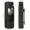 Intelligent Recording Device - 1080P High Definition Body Camera, Lens That Rotates 180 Degrees, Portable Handheld Camcorder, USB Rechargeable, Ideal Present for Celebrations And Anniversaries
