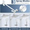 Shower Head, High Pressure Rainfall/Handheld Shower Combo With 15'' Extension Arm, 3 Settings, Anti-Leak Shower Head With Holder, Height/Angle Adjustable, Chrome, Matte Black