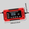 12V 6A Smart Car Battery Chargng with LCD Display Smart Battery Trickle Charging Automotive Battery, Temperature Compensation - for Car, Truck, RV, Motorcycle, Lead Acid Batteries, Without Battery
