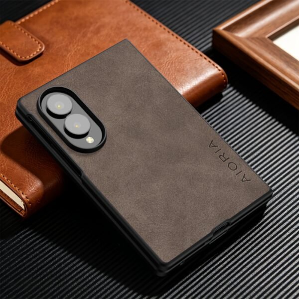 Phone Case: Case for Samsung for Galaxy ZFold8 Simple Design Matte Faux Nubuck Synthetic Leather Protective Back Cove Funda for Samsung Z Fold 8 Case