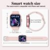 1.83-Inch Multifunctional Full Touch Screen Sports Smart Watch with Answer Make Call, Fitness Tracker, Voice Assistant, Remote Photography, Alarm Clock, Music Control, Information Alerts, Pedometer, Vibrant Display