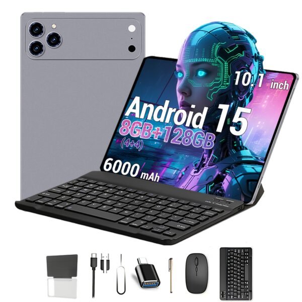 product-fancy-b113c568-f6a9-4663-a756-127be0b44fd7 2026 Business Tablet, 2-in-1 Device, 10.1-inch HD Display, Android 15, 8 GB (4+4) RAM, 128 GB Storage, Supports Keyboard And Mouse Connectivity (included), Dual-band Wi-Fi, 6000 MAh Battery, Lightweight And Portable, Ideal For Business Travel And Of