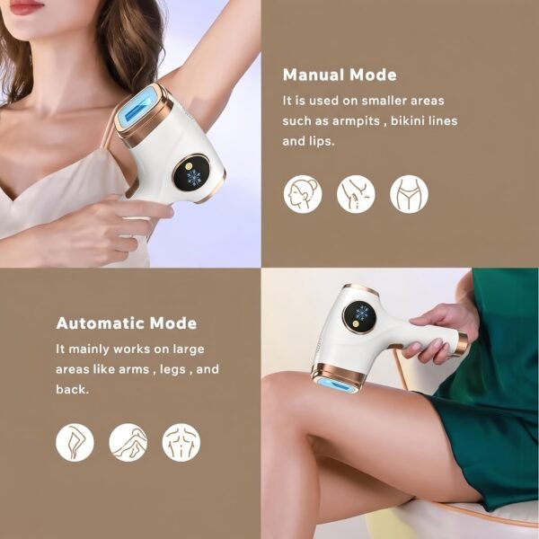 At-Home IPL Hair Reduction Device with Sapphire Cooling Comfort Technology, 5 Adjustable Modes, Up to 999, 900 Flash Lifespan, Unisex Grooming Tool for Face, Body, Underarms & Bikini Area, Sweet Gift for Her And Mom And Best Friends