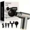 Portable Digital Fascia Gun With 4 Interchangeable Massage Heads, 6-Speed Deep Tissue Muscle Massager, USB Rechargeable, - Ideal Gift For Father'S Day And Valentine'S Day, Mini Massage Gun