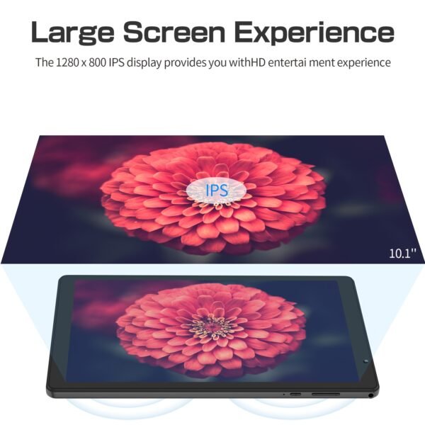 PRITOM 10.1-inch Android 14 Tablet, 4GB + 2GB+2GB Expandable RAM, 32GB ROM, 6000mAh, Quad-Core Processor, 10-inch Tablet, Android Tablet with HD IPS Screen, Camera, Wi-Fi, Tablet