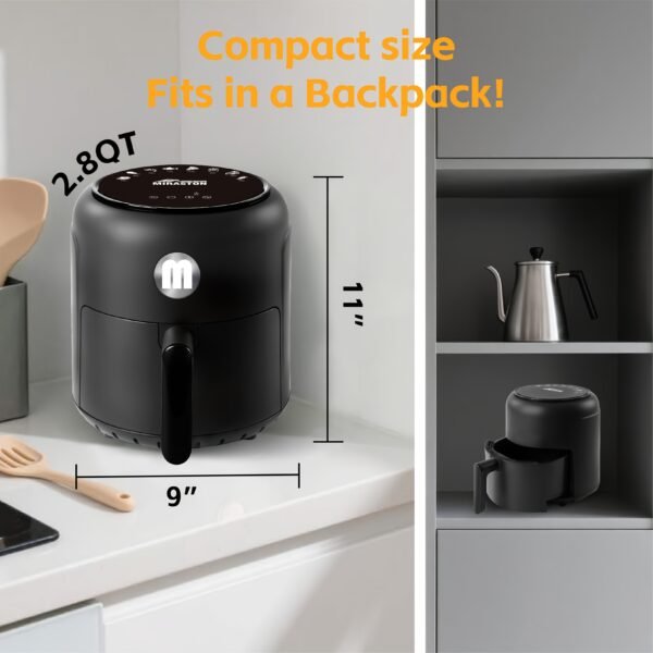 6.5QT/2.8QT Air Fryer, Smart Touch Screen with Color Icons And Viewable Windows, 8 Presets Recipes & Manual Adjustments for Quick Easy Meals, Dishwasher-Safe, for Family, Party, Kitchen Accessories, Toaster Oven, Deep Fryer, Multifunctional Cooker