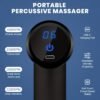 Portable Digital Fascia Gun With 4 Interchangeable Massage Heads, 6-Speed Deep Tissue Muscle Massager, USB Rechargeable, - Ideal Gift For Father'S Day And Valentine'S Day, Mini Massage Gun