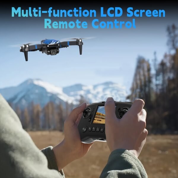 product-fancy-b56879aa-1c2e-458b-a817-12277b32cfa4-1 Beginner Adult 2-Camera Drone, 2.8-Inch LCD Screen, Professional Brushless Motor 270° Obstacle Avoidance, Altitude Hold 3D Flips 3 Speeds Headless Mode One-Key Takeoff/Landing, Foldable RC Quadcopter Supports 32G SD Card