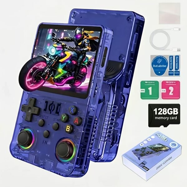 product-fancy-b69847d6-80fa-4d2c-b53c-9e14ba6996b8 Retro R36S Handheld Game Console, 128GB Portable Game Console, 3.5-Inch HD Gaming Console, Long Battery Life, Dual Analog Sticks, Stable Gameplay, Perfect for Gaming Enthusiasts, Best Men's Birthday Gift Set, Five Colors Available
