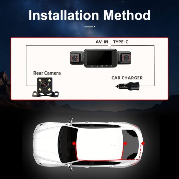 [FOXGOD] High-quality Vehicle Black Box with 5G Wifi, 4 Cahnnels& 2 Cahnnels FHD 1080P Dash Cam, 8 IR Lights, WDR, Car Driving Recorder with Multi-functional Rear Camera, Parking Monitor, G-sensor, Loop Recording, No Card/32g Card Optional
