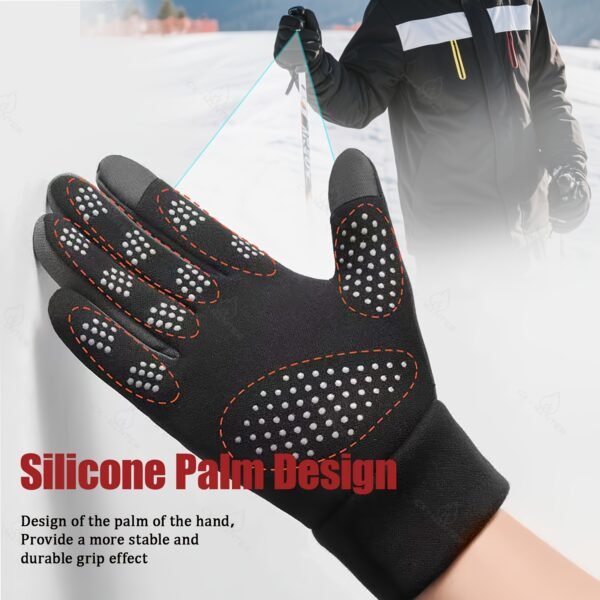 Winter Warm Gloves, Electric Heating Gloves, Intelligent Three-level Temperature Control, Double-sided Heating, Automatic Power-off at High Temperature, Comfortable Liner,Requires a USB Power Source to Be Used,An Excellent Winter Gift.