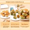 A 44G (72G*2 Boxes) Snack Featuring a Milk And Matcha Flavored Hamburger Sandwich Biscuit, Perfect for Breakfast, Afternoon Tea, Or As a Light Office Snack