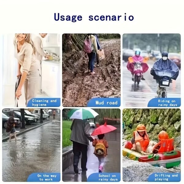 10pcs Lightweight Waterproof Shoe Sleeves Disposable Covers Hiking Save Your Shoes Blue Or White