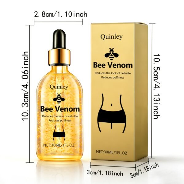 Bee Venom Body Firming Oil, Containing Rosemary Extract, Firming Cream with A Warming Effect, Body Sculpting Cream, Firming Care for The Body Contours, Hydrating& Tightening Body Massage Oil, Improving Skin Loose Aging, Accumulation Appearance