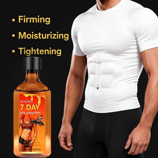 7-Day Abdominal Instant Tightening Oil, Instant Lifting And Firming, Tummy Reduction, Natural Ingredients, Low Sensitivity And Hydration, Solving Body Skin Laxity, Dryness, Wrinkles And More, Suitable for Arms, Abdomen, Buttocks