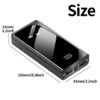 50000Mah 22.5W Fast Charging Portable Power Bank | Digital Display, Outdoor Travel Camping Light, Two-Way Fast Charging, Large Capacity Battery Pack for Iphone/Android Devices