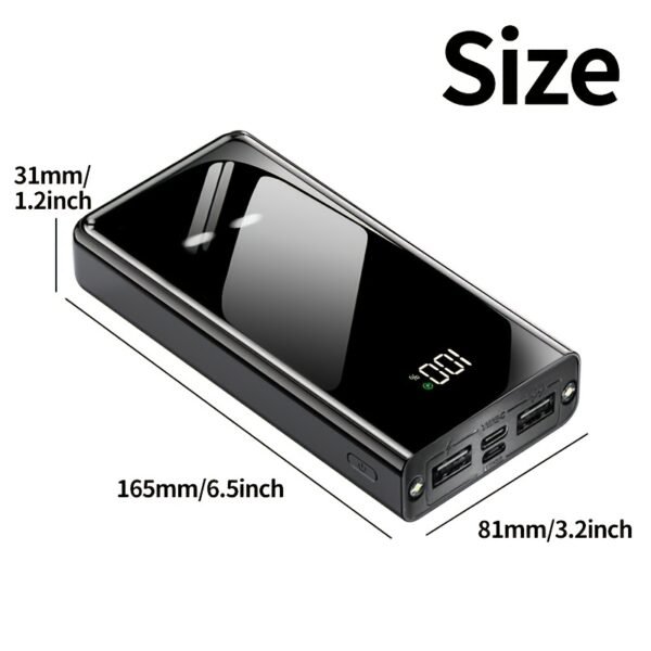 50000Mah 22.5W Fast Charging Portable Power Bank | Digital Display, Outdoor Travel Camping Light, Two-Way Fast Charging, Large Capacity Battery Pack for Iphone/Android Devices