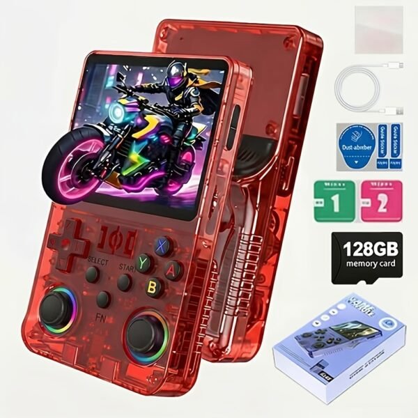 product-fancy-c833877e-cd0d-4f7a-8730-fa076b8c5ed4 Retro R36S Handheld Game Console, 128GB Portable Game Console, 3.5-Inch HD Gaming Console, Long Battery Life, Dual Analog Sticks, Stable Gameplay, Perfect for Gaming Enthusiasts, Best Men's Birthday Gift Set, Five Colors Available