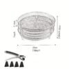 A Set of 8 Stainless Steel Air Fryer Dehydration Racks with Clips