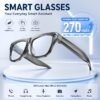 Budget Wearable AI Eyeglasses with Camera Flashlight, Instant Multi-Language Translation, Touch Control, Voice Assistant for Call, Music And Video Record