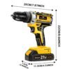 [21V Cordless Drill Set] 1/18/30/32/35/136/148pcs Electric Drill Tool Box Set | Rechargeable Cordless Drill Set with 2 Batteries, Cordless Drill Driver with Hand Tools, Screwdriver, Bit Set, And Tool Box for Home Repair, Gift for Men