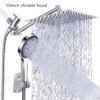 product-fancy-cf529789-009e-496c-842d-d615bf8f22f2 Shower Head, High Pressure Rainfall/Handheld Shower Combo with 13inch Extension Arm, Various Settings, Anti-leak Shower Head with Holder, Height/Angle Adjustable, Chrome, Matte Black