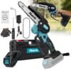 6-Inch Mini Cordless Chainsaw with Storage Case, Upgraded High-Hardness Chain, Lightweight One-Handed Electric Saw for Tree Trimming, Garden Pruning, Property Cleanup & Practical Gift for Men